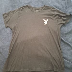 PLAYBOY Black Men's Tee with Iconic Logo